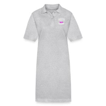 Sheltie glitter - Stanley/Stella PAIGER Organic Women’s Polo Dress - heather grey - Front
