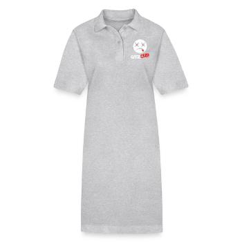 GAME OVER - Robe polo bio PAIGER Stanley/Stella Femme - gris chiné - Devant
