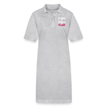 Je suis une Italienne qui déchire - Robe polo bio PAIGER Stanley/Stella Femme - gris chiné - Devant