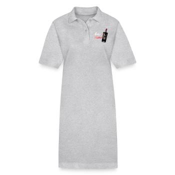 Seul crâne d’amateur d’alcool à la vodka - Robe polo bio PAIGER Stanley/Stella Femme - gris chiné - Devant