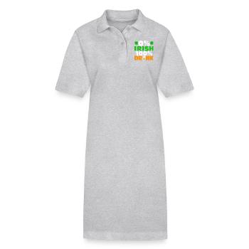 0 % Irish 100 % Drunk - Stanley/Stella Frauen Bio-Polokleid PAIGER - Grau meliert - Vorne