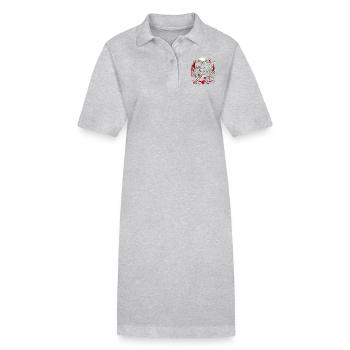 La Faucheuse - Robe polo bio PAIGER Stanley/Stella Femme - gris chiné - Devant