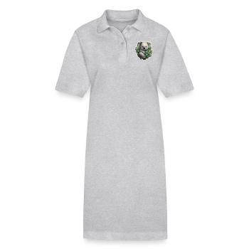 Koala à l’eucalyptus - Robe polo bio PAIGER Stanley/Stella Femme - gris chiné - Devant