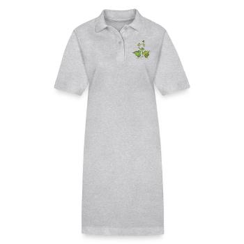 Efeu (Hedera helix) - Stanley/Stella Frauen Bio-Polokleid PAIGER - Grau meliert - Vorne