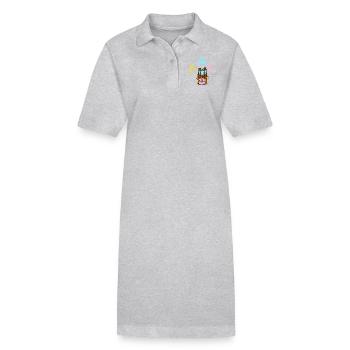 ABC with backpack - Stanley/Stella PAIGER Organic Women’s Polo Dress - heather grey - Front
