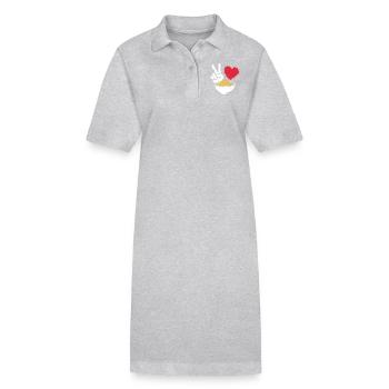Für Genießer der koreanischen Küche - Stanley/Stella Frauen Bio-Polokleid PAIGER - Grau meliert - Vorne