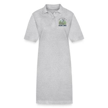 Majestic Deer Hunting Design - Stanley/Stella PAIGER Organic Women’s Polo Dress - heather grey - Front