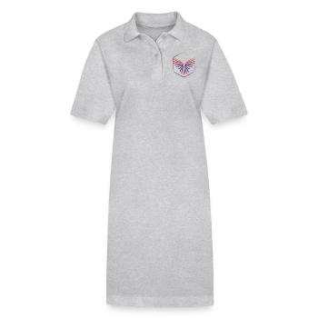 Freiheit - Stanley/Stella Frauen Bio-Polokleid PAIGER - Grau meliert - Vorne