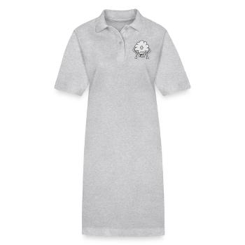 schaf von hinten - Stanley/Stella Frauen Bio-Polokleid PAIGER - Grau meliert - Vorne