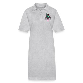 Attrape-rêves #4 - Robe polo bio PAIGER Stanley/Stella Femme - gris chiné - Devant