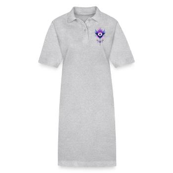 Attrape-rêves #5 - Robe polo bio PAIGER Stanley/Stella Femme - gris chiné - Devant