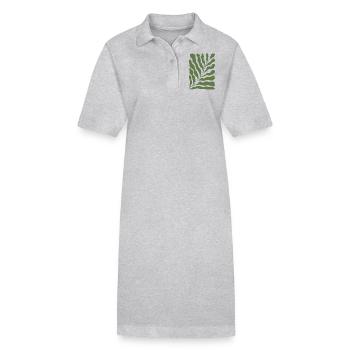 Abstrait Floral - Robe polo bio PAIGER Stanley/Stella Femme - gris chiné - Devant
