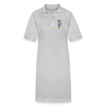 Hamster Baseball Baseball Glove - Stanley/Stella PAIGER Organic Women’s Polo Dress - heather grey - Front