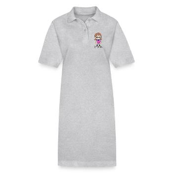 Je suis plutôt réservé et introverti - Robe polo bio PAIGER Stanley/Stella Femme - gris chiné - Devant