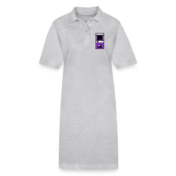 Nostalgic Arcade Automat Gamer - Stanley/Stella PAIGER Organic Women’s Polo Dress - heather grey - Front