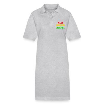 Alle gegen ampel - Stanley/Stella Frauen Bio-Polokleid PAIGER - Grau meliert - Vorne