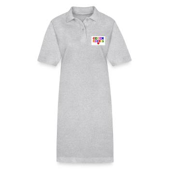Gegen rechts - Stanley/Stella Frauen Bio-Polokleid PAIGER - Grau meliert - Vorne