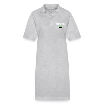 Drapeau de la Syrie - Robe polo bio PAIGER Stanley/Stella Femme - gris chiné - Devant