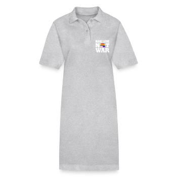 Make love not war - Robe polo bio PAIGER Stanley/Stella Femme - gris chiné - Devant
