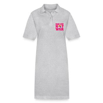Make love not war - Robe polo bio PAIGER Stanley/Stella Femme - gris chiné - Devant