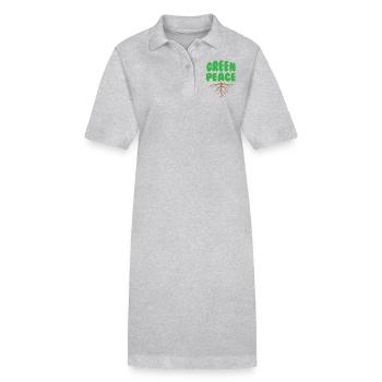 Vert Paix Nature - Robe polo bio PAIGER Stanley/Stella Femme - gris chiné - Devant