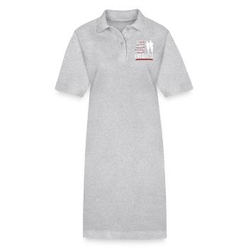 Zu müde, zu spät,... Los geht's Laufen! - Stanley/Stella Frauen Bio-Polokleid PAIGER - Grau meliert - Vorne