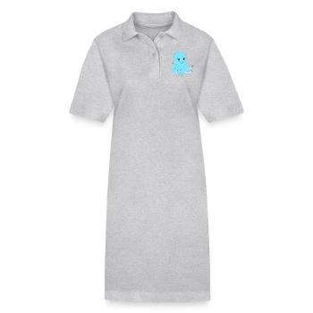 Baby Tintenfisch - Stanley/Stella Frauen Bio-Polokleid PAIGER - Grau meliert - Vorne