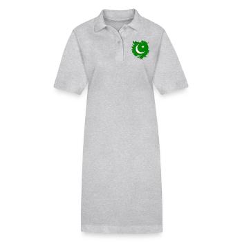 Pakistan - Robe polo bio PAIGER Stanley/Stella Femme - gris chiné - Devant