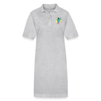 Le bon astronaute marchant - Robe polo bio PAIGER Stanley/Stella Femme - gris chiné - Devant