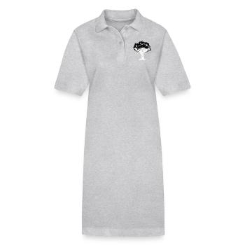 Bel arbre noir et blanc pour les minimalistes - Robe polo bio PAIGER Stanley/Stella Femme - gris chiné - Devant