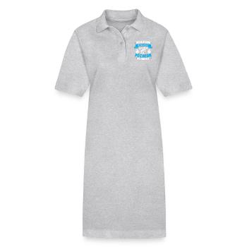 Le meilleur pêcheur du monde Cadeau pêcheur - Robe polo bio PAIGER Stanley/Stella Femme - gris chiné - Devant