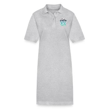 Plastik reduzieren - Stanley/Stella Frauen Bio-Polokleid PAIGER - Grau meliert - Vorne