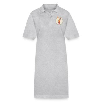 shrimp - Stanley/Stella PAIGER Organic Women’s Polo Dress - heather grey - Front