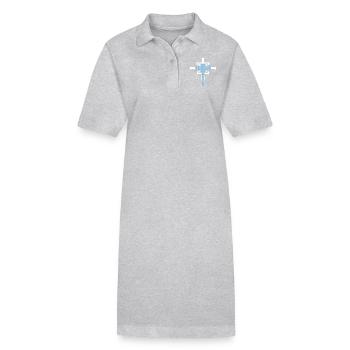 Erkenne Jesus, kenne den Frieden, keinen Hass, die christliche Bibel Liebe - Stanley/Stella Frauen Bio-Polokleid PAIGER - Grau meliert - Vorne