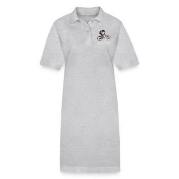 MTB Abfahrt - Stanley/Stella Frauen Bio-Polokleid PAIGER - Grau meliert - Vorne