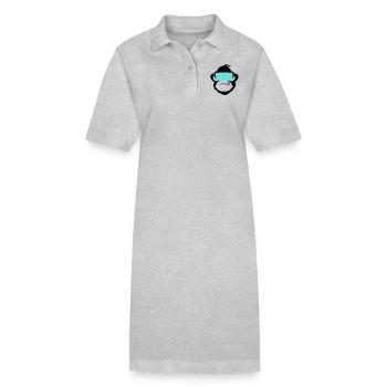 smoking monkey 2 - Stanley/Stella Frauen Bio-Polokleid PAIGER - Grau meliert - Vorne