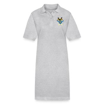 Les Pointes Bleues - Robe polo bio PAIGER Stanley/Stella Femme - gris chiné - Devant
