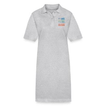 11 Ans – Une Décennie Plus Une en Chiffres - Stanley/Stella Frauen Bio-Polokleid PAIGER - Grau meliert - Vorne