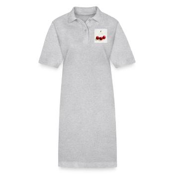 Cerise - Robe polo bio PAIGER Stanley/Stella Femme - gris chiné - Devant