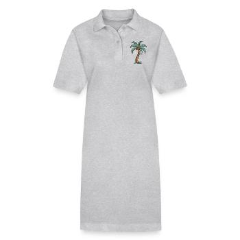 Île Palm - Robe polo bio PAIGER Stanley/Stella Femme - gris chiné - Devant