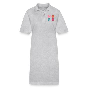 Non - Robe polo bio PAIGER Stanley/Stella Femme - gris chiné - Devant
