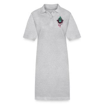 Attrape-rêves #1 - Robe polo bio PAIGER Stanley/Stella Femme - gris chiné - Devant