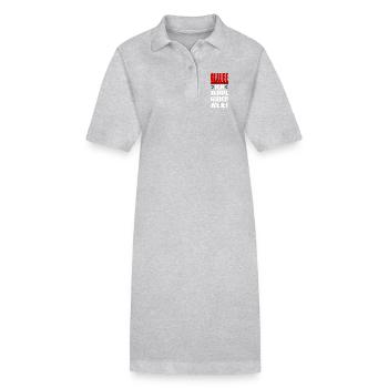 Ne croyez aucun homme - je reviendrai tout de suite - Robe polo bio PAIGER Stanley/Stella Femme - gris chiné - Devant