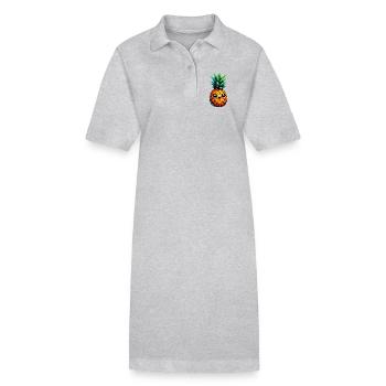 Ananas - Stanley/Stella Frauen Bio-Polokleid PAIGER - Grau meliert - Vorne