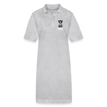 Avant de demander Boston Boston Boston Terrier Bostie Bosti - Robe polo bio PAIGER Stanley/Stella Femme - gris chiné - Devant