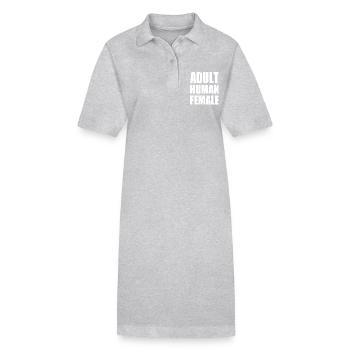 adult human female - Robe polo bio PAIGER Stanley/Stella Femme - gris chiné - Devant