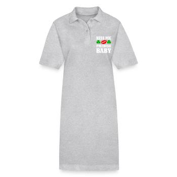 kiss me im irish baby - Stanley/Stella PAIGER Organic Women’s Polo Dress - heather grey - Front