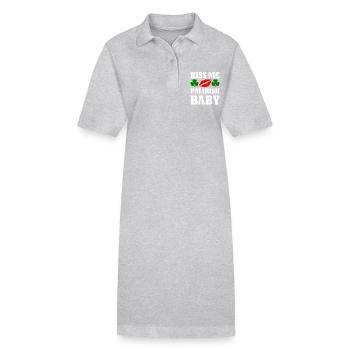 kiss me im irish baby - Stanley/Stella PAIGER Organic Women’s Polo Dress - heather grey - Front