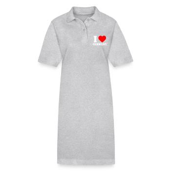 I love germany - Robe polo bio PAIGER Stanley/Stella Femme - gris chiné - Devant