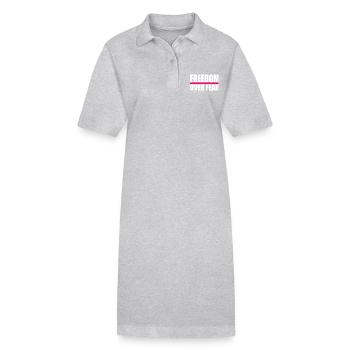 Freedom over fear - Stanley/Stella Frauen Bio-Polokleid PAIGER - Grau meliert - Vorne